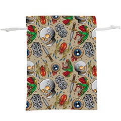 Tattoo Pattern Lightweight Drawstring Pouch (xl) by Bedest