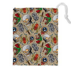 Tattoo Pattern Drawstring Pouch (4xl) by Bedest