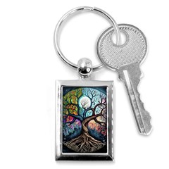 Tree Colourful Key Chain (rectangle) by Pakjumat