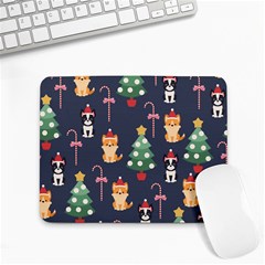 Boston Terrier Welsh Corgi Puppies Seamless Pattern Wallpaper Small Mousepad by Pakjumat