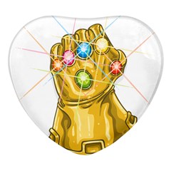 The Infinity Gauntlet Thanos Heart Glass Fridge Magnet (4 Pack) by Maspions