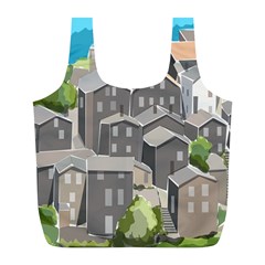 Village Place Portugal Landscape Full Print Recycle Bag (l) by Hannah976