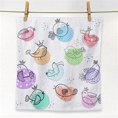 Cartoon Bird Cute Doodle Bird Face Towel by Bedest