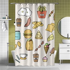 Dinner Meal Food Snack Fast Food Shower Curtain 48  X 72  (small)  by Apen