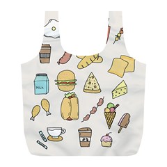 Dinner Meal Food Snack Fast Food Full Print Recycle Bag (l) by Apen