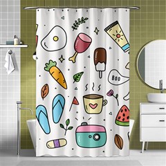 Doodle Fun Food Drawing Cute Shower Curtain 48  X 72  (small)  by Apen