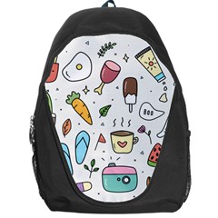 Doodle Fun Food Drawing Cute Backpack Bag by Apen