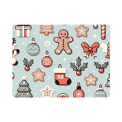 Christmas Cartoon Pattern Premium Plush Fleece Blanket (mini) by Apen