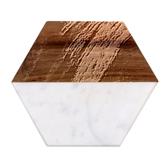 Fabric, Texture, Colorful, Spots Marble Wood Coaster (hexagon) 