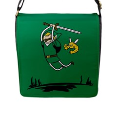 Adventure Time The Legend Of Zelda Flap Closure Messenger Bag (l) by Sarkoni