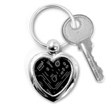 Coffee Background Key Chain (Heart) Front