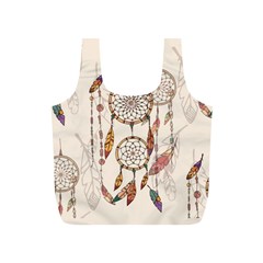 Coloured Dreamcatcher Background Full Print Recycle Bag (s) by Hannah976