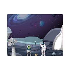 Alien Astronaut Scene Premium Plush Fleece Blanket (mini) by Bedest