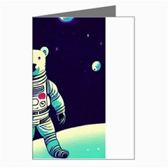 Bear Astronaut Futuristic Greeting Card by Bedest