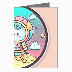 Boy Astronaut Cotton Candy Greeting Cards (pkg Of 8) by Bedest