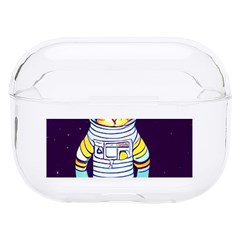 Cat Astronaut Space Retro Universe Hard Pc Airpods Pro Case by Bedest