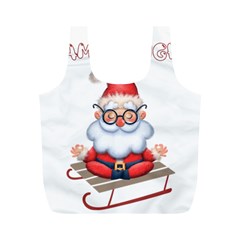 Santa Glasses Yoga Chill Vibe Full Print Recycle Bag (m) by Sarkoni