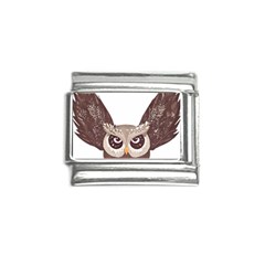 Owl Bird Feathers Italian Charm (9mm) by Sarkoni