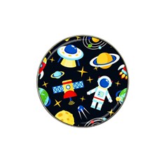 Space Seamless Pattern Cartoon Art Hat Clip Ball Marker (4 Pack) by Hannah976