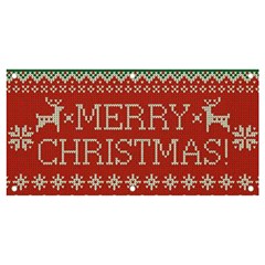 Merry Christmas  Pattern Banner And Sign 4  X 2  by artworkshop