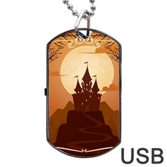 Beautiful Castle Dog Tag Usb Flash (two Sides) by Hannah976