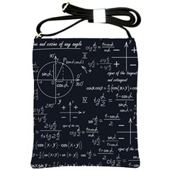 Mathematical Seamless Pattern With Geometric Shapes Formulas Shoulder Sling Bag by Hannah976