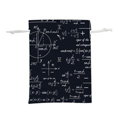 Mathematical Seamless Pattern With Geometric Shapes Formulas Lightweight Drawstring Pouch (m) by Hannah976