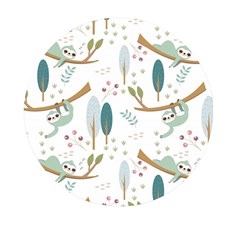 Pattern Sloth Woodland Mini Round Pill Box (pack Of 5) by Hannah976