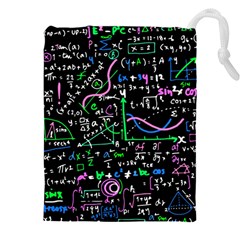 Math Linear Mathematics Education Circle Background Drawstring Pouch (4xl) by Hannah976