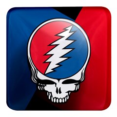 Grateful Dead Big Skull Square Glass Fridge Magnet (4 Pack) by Bedest