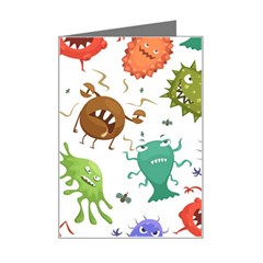 Dangerous Streptococcus Lactobacillus Staphylococcus Others Microbes Cartoon Style Vector Seamless P Mini Greeting Card by Ravend