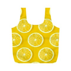 Lemon Fruits Slice Seamless Pattern Full Print Recycle Bag (m) by Ravend