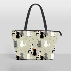 Cute Cat Seamless Pattern Classic Shoulder Handbag by Ravend