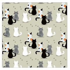 Cute Cat Seamless Pattern Square Satin Scarf (36  X 36 ) by Ravend