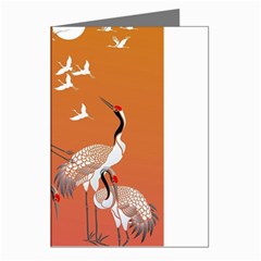 Japanese Crane Painting Of Birds Greeting Cards (pkg Of 8) by Cendanart