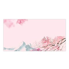 Pink Chinese Style Cherry Blossom Satin Shawl 45  X 80  by Cendanart