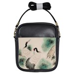 Japanese Crane Painting Of Bird Girls Sling Bag Front