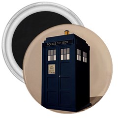 Tardis Doctor Who Minimal Minimalism 3  Magnets by Cendanart