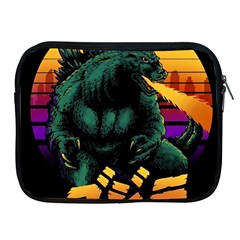 Godzilla Retrowave Apple Ipad 2/3/4 Zipper Cases by Cendanart