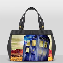 Tardis Wilderness Doctor Who Oversize Office Handbag (2 Sides) by Cendanart