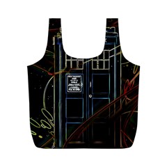 Tardis Doctor Who Magic Travel Macine Fantasy Full Print Recycle Bag (m) by Cendanart