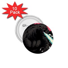 Godzilla Vintage Wave 1 75  Buttons (10 Pack) by Cendanart