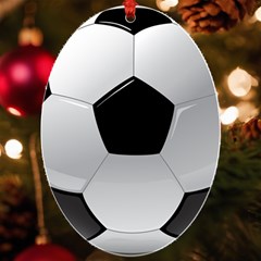 Soccer Ball Uv Print Acrylic Ornament Oval by Ket1n9