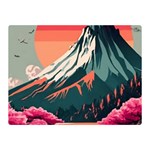 Mountain Landscape Sky Fuji Nature Two Sides Premium Plush Fleece Blanket (Mini) 35 x27  Blanket Back