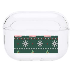 Beautiful Knitted Christmas Pattern Hard Pc Airpods Pro Case by Ket1n9