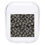 Skull Halloween Background Texture Hard PC AirPods 1/2 Case Front