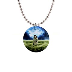 Astronaut 1  Button Necklace by Ket1n9