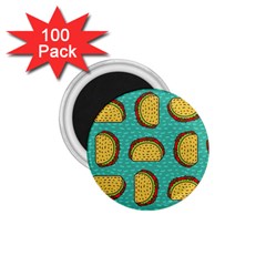 Taco Drawing Background Mexican Fast Food Pattern 1 75  Magnets (100 Pack)  by Ket1n9