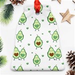 Cute Seamless Pattern With Avocado Lovers Bell Ornament (Two Sides) Front