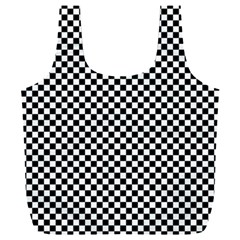 Black And White Checkerboard Background Board Checker Full Print Recycle Bag (xxxl) by Hannah976